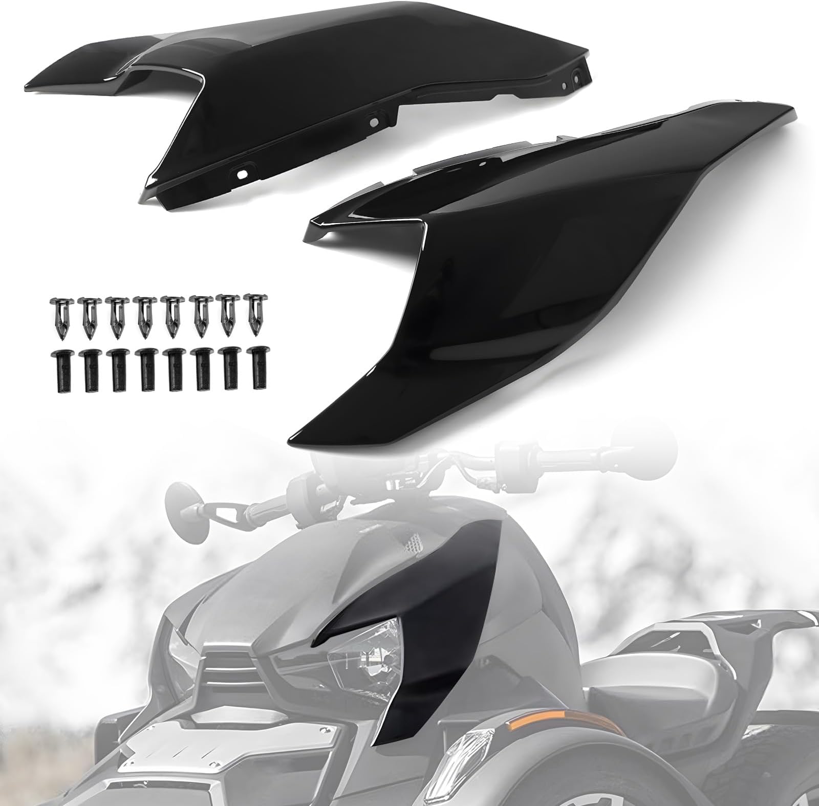 Can Am Ryker Panels 2PCS Gloss Black Fairing Panels For Can-Am
